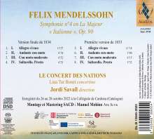 Felix Mendelssohn Bartholdy (1809-1847): Symphonie Nr.4 "Italienische" (Versionen von 1833 &amp; 1834), Super Audio CD