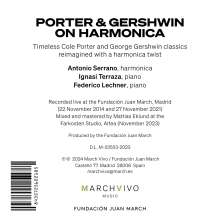 Antonio Serrano - Porter &amp; Gershwin on Harmonica, CD