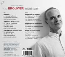 Leo Brouwer (geb. 1939): Gitarrensonaten Nr.1-6, 2 CDs