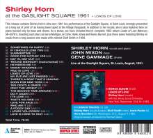 Shirley Horn (1934-2005): At The Gaslight Square 1961 / Loads Of Love (+ 3 Bonus Tracks), CD