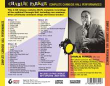 Charlie Parker (1920-1955): Complete Carnegie Hall Performances (+3 Bonus Tracks) (Limited Edition), 4 CDs