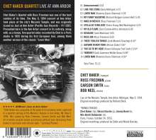 Chet Baker (1929-1988): Live At Ann Arbor (Jazz Images), CD