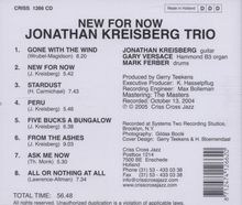 Jonathan Kreisberg (geb. 1972): New For Now, CD