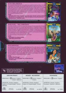 Prinzessinnen Dreierpack (Pocahontas / Küss den Frosch / Rapunzel - Neu verföhnt), 3 DVDs