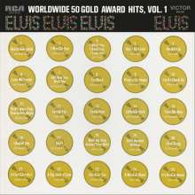Elvis Presley (1935-1977): Worldwide 50 Gold Award Hits, Vol. 1 (180g) (Limited Numbered Edition) (Gold &amp; Black Marbled Vinyl) (Mono), 4 LPs
