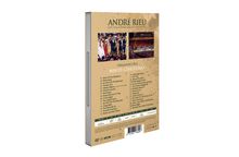 André Rieu "Dreaming of a White Christmas". Liste von 30 Musiktiteln. Zwei Konzertfotos auf beigem Hintergrund.