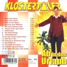 Klostertaler: Ab in den Urlaub, CD