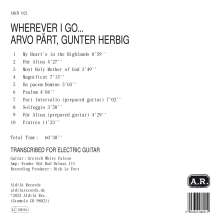 Arvo Pärt (geb. 1935): Werke "Wherever I Go" (arrangiert für elektrische Gitarre von Gunter Herbig), CD