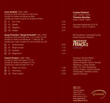 Louise Chisson &amp; Tamara Atschba - Violinsonaten, CD