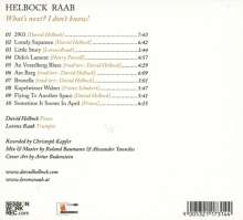 David Helbock &amp; Lorenz Raab: What's Next? I Don't Know!, CD