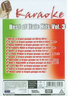 Karaoke &amp; Playback: Best Of Italo Hits Vol. 3, DVD
