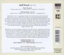 Adolf Busch (1891-1952): Klaviertrio op.15, CD