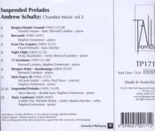 Andrew Schultz (geb. 1960): Andrew Schultz - Kammermusik Vol.2 "Suspended Preludes", CD