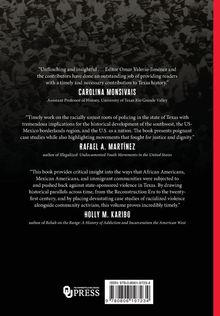Zitate von Carolina Monsivais, Rafael A. Martínez und Holly M. Karibo über ein Buch zu rassistisch geprägter Polizeiarbeit in Texas.