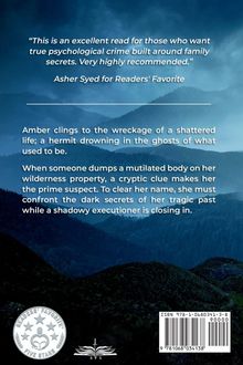Rezension von Asher Syed, dann Handlung über Amber mit Schattenvergangenheit. Waldlandschaft im Hintergrund. Logo unten.