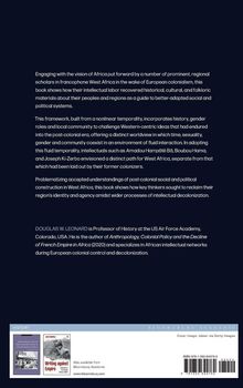 Text über postkoloniale afrikanische Geistesgeschichte unter Verwendung eines nichtlinearen, temporären Rahmens mit Autoreninfo.