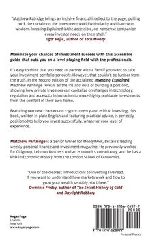Zitat von Igor Pejic über Matthew Patridge. Empfehlungen zur Maximierung von Investment-Erfolg. Infos zu Matthew Partridge. ISBN.
