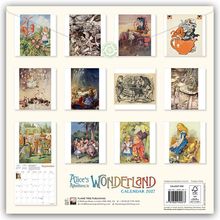 "September", "Alice's Adventures in Wonderland CALENDAR 2027", "Plastic-Free Packaging". Illustrationen aus Alice im Wunderland.