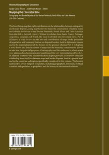 Der Text beschreibt ein Buch über Kartografie und Grenzstreitigkeiten in der iberischen Halbinsel, Nordafrika und Lateinamerika.