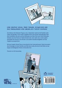 Titel: EINE GRAPHIC NOVEL ÜBER TRAUER, SCHWEIGEN UND ÜBERWINDEN VON SCHMERZ. Eine Illustration mit Fotografien von Personen.