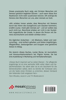 Dies ist ein Buchcover mit einem Text über die Begleitung von Menschen mit Demenz durch Christen. Logo: mosaicstones.