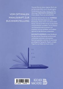 "Vom optimalen Manuskript zur Buchherstellung." Bücher liegt offen auf einem Laptop. Logo: BÜCHER MACHEREI.