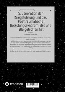 5. Generation der Kriegsführung und das Posttraumatische Belastungssyndrom, das uns alle getroffen hat. Schwarzer Hintergrund.