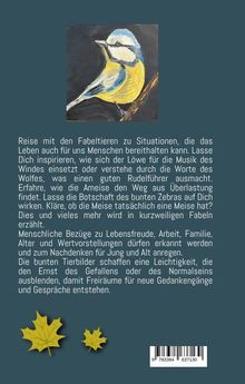 Reise mit den Fabeltieren zu Situationen, die das Leben auch für uns Menschen bereithalten kann. Illustration eines Vogels.