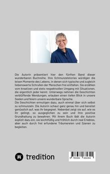 Die Autorin präsentiert hier den fünften Band dieser wunderbaren Buchreihe. Darunter ein Logo von "tredition".