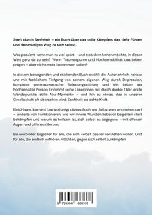 "Stark durch Sanftheit – ein Buch über das stille Kämpfen, das tiefe Fühlen und den mutigen Weg zu sich selbst." Wolken am Himmel.
