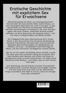 Cover mit Text über erotische Geschichten, die Sinnlichkeit und Verlangen beschreiben und Fragen nach der Veränderung durch einen Kuss aufwerfen.