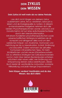 Rotes Cover mit weißem und dunkelrotem Text über Menstruationszyklus, Wohlbefinden, Anatomie, Tipps und Empowerment. Unten Logo mit Tropfen.