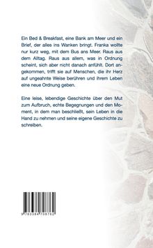 Text über Veränderungen im Leben und Mut zum Neuanfang, mit Barcode am unteren Rand. Rechts ist eine Steinwand angedeutet.