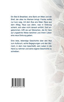 Ein Text schildert eine bewegende Geschichte über Mut, Begegnungen und das Verändern des Lebens. Darunter ist ein Barcode.