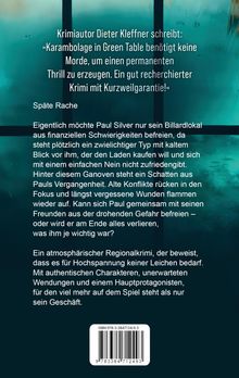 "Krimiautor Dieter Kleffner schreibt", gefolgt von einer Beschreibung eines Krimis ohne Morde. Hintergrund in Blau- und Grüntönen.
