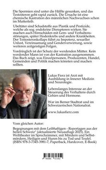 Texte erläutern chemische Kastration im Mutterleib, Arzt Lukas Fierz, Förderung erfüllendes Leben. Portrait eines Mannes.