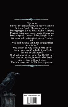 Text über Billys Entschlossenheit, ein Wächter zu werden. Im unteren Bereich ein Rabe auf einem Sockel.
