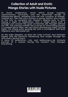 "Collection of Adult and Erotic Manga Stories with Nude Pictures." Text beschreibt eine verführerische und spannende Erzählung.