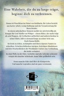 Oben steht: "Eine Wahrheit, die du zu lange trägst, beginnt dich zu verbrennen." Darunter eine Buchbeschreibung. Unten: Logo "Lyxkosmia".