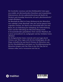 Ein Text beschreibt, wie die Geschichte von Jesus und Gottes Heilshandeln neu erzählt wird, mit Fokus auf den Logos und Telos.