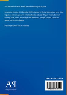 Text über eine EU-Entscheidung vom 11. Dezember 2025, Länder werden aufgelistet. Unten links Logo "AP Antiphon Verlag".
