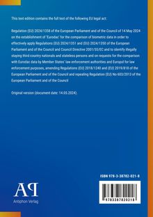 Diese Edition enthält den vollständigen Text der EU-Verordnung 2024/1358. Barcode und ISBN unten rechts; Verlag-Logo links.