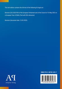 Text zur EU-Verordnung von 2023 auf blauem Hintergrund. Links unten das Logo von Antiphon Verlag. ISBN rechts.