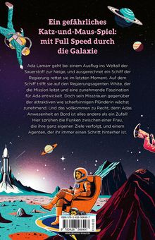 Ein gefährliches Katz-und-Maus-Spiel: mit Full Speed durch die Galaxie. Zwei Astronauten, Planeten, eine Rakete im Weltraum.