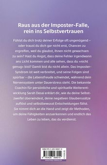 Raus aus der Imposter-Falle, rein ins Selbstvertrauen. Beschreibung über das Überwinden von Selbstzweifeln und Imposter-Syndrom.