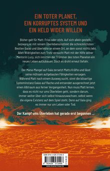 Ein roter Wüstenhintergrund wird von einem dramatischen Text dominiert: "Ein toter Planet, ein korruptes System..."