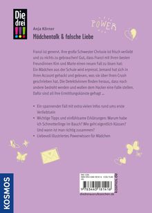 Buch: "Mädchentalk & falsche Liebe" von Anja Körner. Ein spannender Fall über Verliebtsein und Ermittlung. Enthält Tipps.