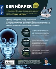 "DER KÖRPER. Entdecke deinen Körper – das faszinierende Wunderwerk... Lerne, wie Roboter bei Operationen helfen." Illustration.