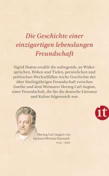 Sigrid Damm: Goethe und Carl August, Buch
