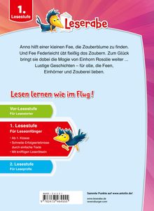 Ein Lesestufenbuch für Kinder mit dem Titel "Leserabe". Ein lustiger Rabe und bunte Abschnitte sind abgebildet.